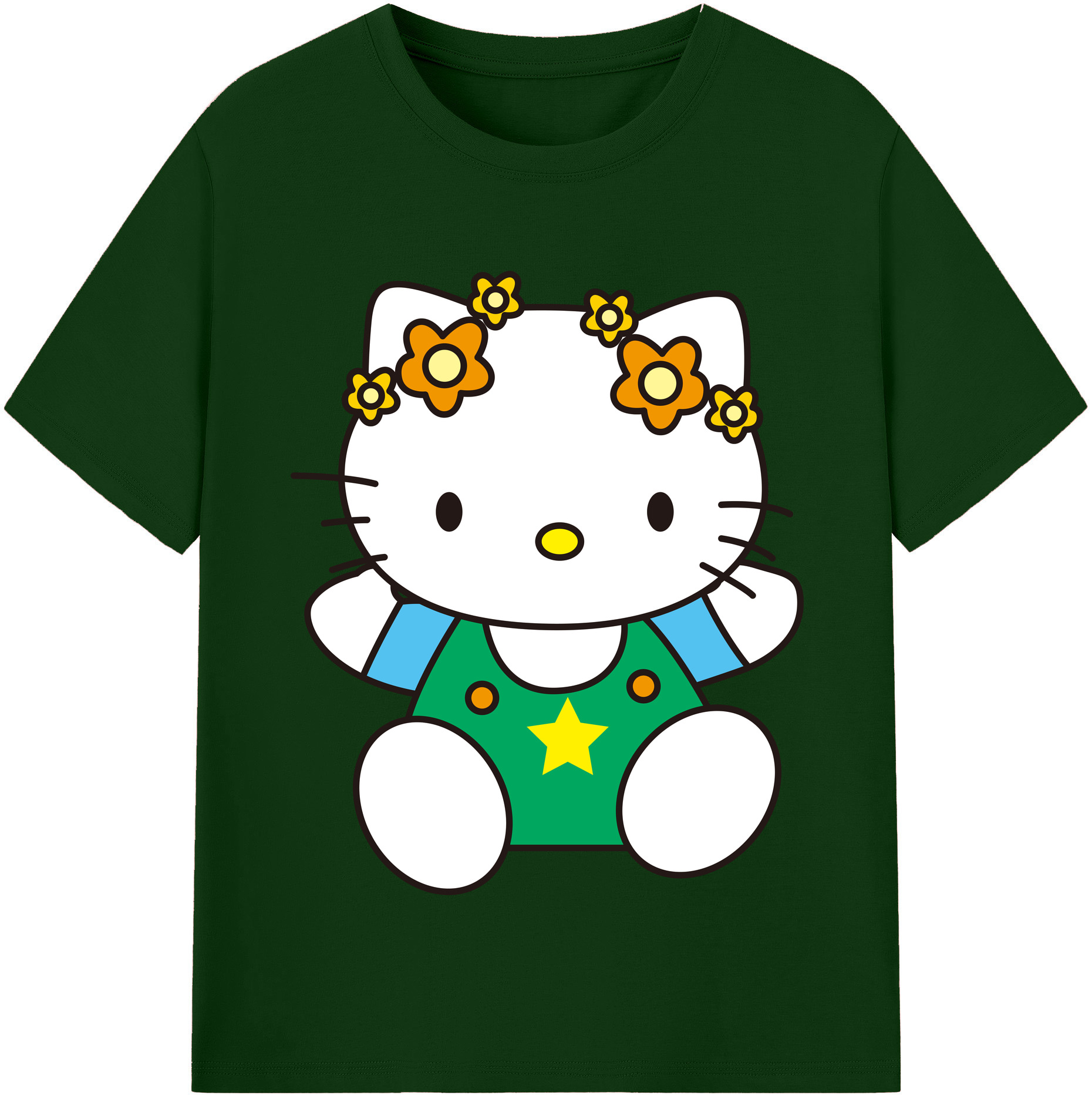 （画像用） Hello Kitty ハローキティ 綿100％半袖Tシャツ（フロントプリント）
